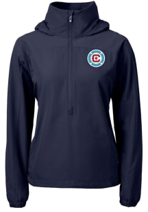 Cutter and Buck Chicago Fire Womens Navy Blue Charter Eco Pullover