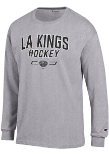 Champion Los Angeles Kings Grey Arch Team Hockey Jersey Long Sleeve T Shirt