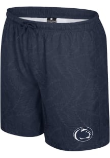 Colosseum Penn State Nittany Lions Mens Navy Blue Duncan Camp Swim Trunks