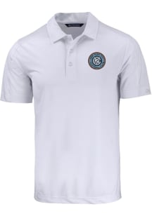 Cutter and Buck New York City FC Mens White Prospect Short Sleeve Polo