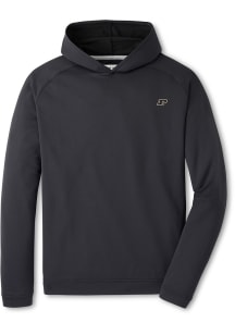 Peter Millar Purdue Boilermakers Mens Black Pine Long Sleeve Hoodie