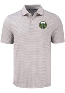 Cutter and Buck Portland Timbers Mens Grey Forge Eco Fine Line Short Sleeve Polo