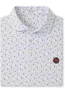 Peter Millar Ohio State Buckeyes Mens Grey Kick Off Short Sleeve Fashion Polo