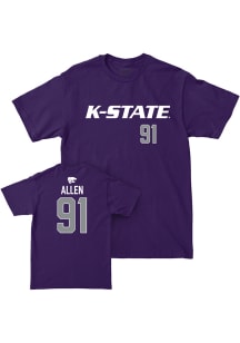 Jordan Allen K-State Wildcats Youth Purple NIL Sideline Player Tee