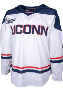 UConn Huskies Mens White Replica Home Hockey Jersey
