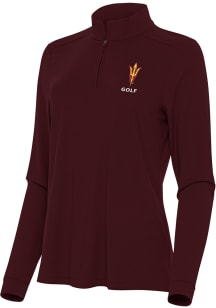 Antigua Arizona State Sun Devils Womens Maroon Golf Intent Qtr Zip