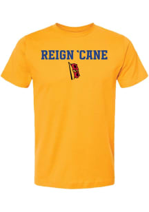 Summit Sportswear Tulsa Golden Hurricane Gold Script Logo Short Sleeve T Shirt