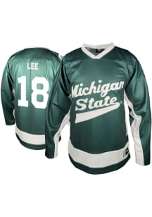 Genuine Collective Ryker Lee Michigan State Spartans Mens Green NIL Hockey Jersey