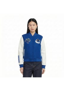 Pro Standard Vancouver Canucks Womens Blue Classic Chenille Light Weight Jacket
