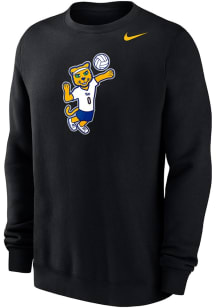 Nike Pitt Panthers Mens Black Volleyball Roc Club Fleece Long Sleeve Crew Sweatshirt