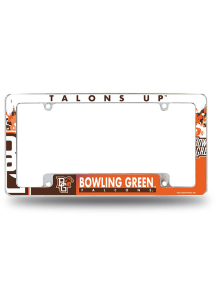 Bowling Green Falcons Standard All Over Chrome License Plate Frame - Silver
