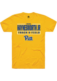 Mark  Jr Haynesworth Pitt Panthers Gold NIL Stacked Box Short Sleeve Player T Shirt