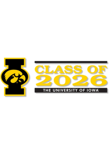 Iowa Hawkeyes 6x2 Class of 2026 Auto Decal - Gold