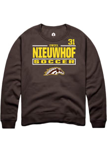 Emiel Nieuwhof Western Michigan Broncos Mens Brown NIL Stacked Box Player Crew