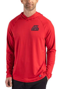 Cutter and Buck Jacksonville State Gamecocks Mens Red Prospect Eco Long Sleeve Hoodie