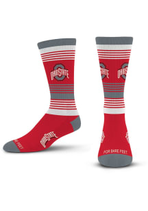 Ohio State Buckeyes Red Ombre Stripe Youth Crew Socks