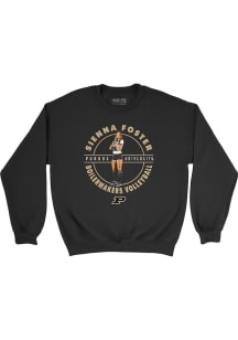 Sienna Foster  Campus Ink Purdue Boilermakers Youth Black Prime Crew Long Sleeve Crew Sweatshirt