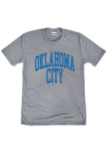 Oklahoma Youth Grey Arched Wordmark Short Sleeve T-Shirt