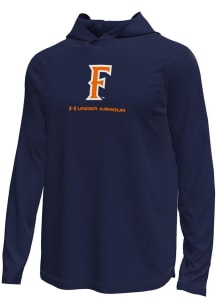 Under Armour Cal State Fullerton Titans Mens Navy Blue Logo Tech Stretch Hood