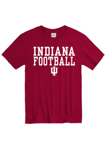 Indiana Hoosiers Crimson Football Design Short Sleeve T Shirt