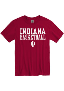Indiana Hoosiers Crimson Basketball Graphic Short Sleeve T Shirt