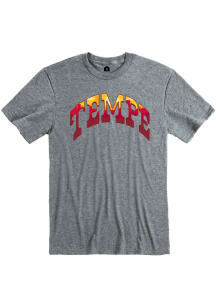 Tempe Grey Wordmark Arch Short Sleeve T Shirt