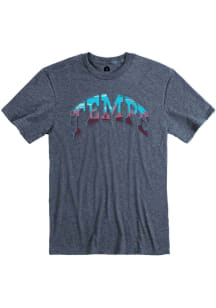 Tempe Navy Blue Wordmark Arch Design Short Sleeve T Shirt