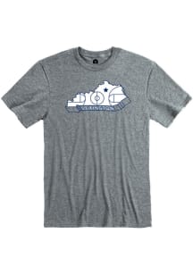 Lexington Grey Basketball State Outline Short Sleeve T Shirt