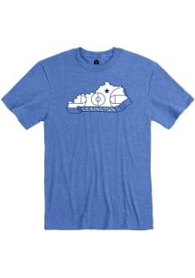 Lexington Blue Basketball State Outline Short Sleeve T Shirt