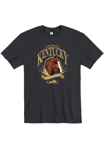 Kentucky Derby Black Horse Short Sleeve Fashion T Shirt