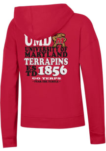 Champion Maryland Terrapins Womens Red Powerblend Hooded Sweatshirt