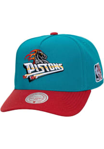 Mitchell and Ness Detroit Pistons Legendary Home Adjustable Hat - Teal