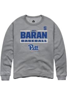 Joey Baran Pitt Panthers Mens Graphite NIL Stacked Box Player Crew