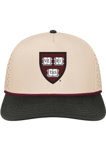 Harvard Crimson Cut Above Adjustable Hat - Natural