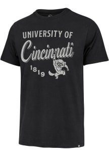 47 Cincinnati Bearcats Black Diag Script Franklin Short Sleeve Fashion T Shirt