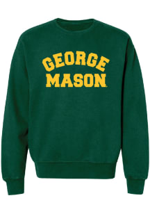 Summit Sportswear George Mason University Womens Green Classic Block Crew Sweatshirt