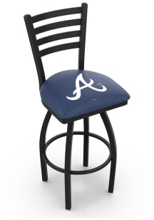 Atlanta Braves High Back Swivel Pub Stool - Black