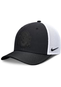 Nike Ohio State Buckeyes Rise Primary Structured Trucker Adjustable Hat - Black
