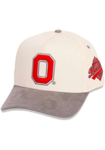 Ohio State Buckeyes Block O Letter Adjustable Hat - Ivory