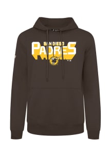 Levelwear San Diego Padres Mens Brown Podium Retro 3D Long Sleeve Hoodie