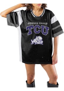 TCU Horned Frogs Womens Gameday Couture Amped Up Fashion Football Jersey - Black