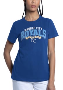 Kansas City Royals Womens Royal Blue Goal Short Sleeve T-Shirt