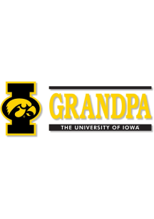 Iowa Hawkeyes 6x2 Grandpa Auto Decal - Gold