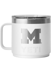 Yeti Michigan Wolverines 14oz Stackable Ceramic Stainless Steel Tumbler - White