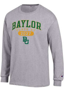 Champion Baylor Bears Grey Class of 2027 Jersey Long Sleeve T Shirt