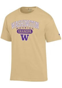 Champion Washington Huskies Gold Pill Box Grandpa Jersey Short Sleeve T Shirt