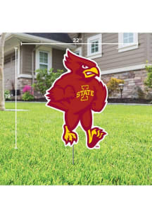Iowa State Cyclones Mascot Yard Sign - Cardinal