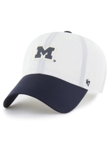 47 Michigan Wolverines Modernia Clean Up Adjustable Hat - White