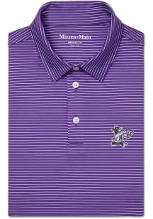 Mizzen+Main K-State Wildcats Mens Purple Versa Stripe Short Sleeve Fashion Polo