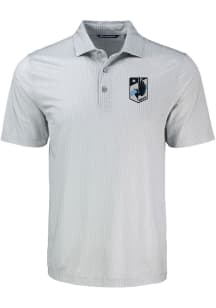 Cutter and Buck Minnesota United FC Grey Shadow Check Big and Tall Polo